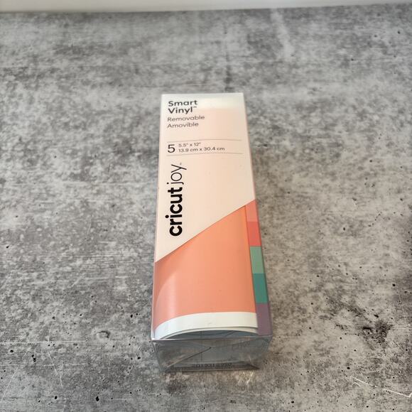 Cricut Joy Removable Smart Vinyl 5.5” x 12” 2007182 Matte Coral/Multi - Picture 1 of 7